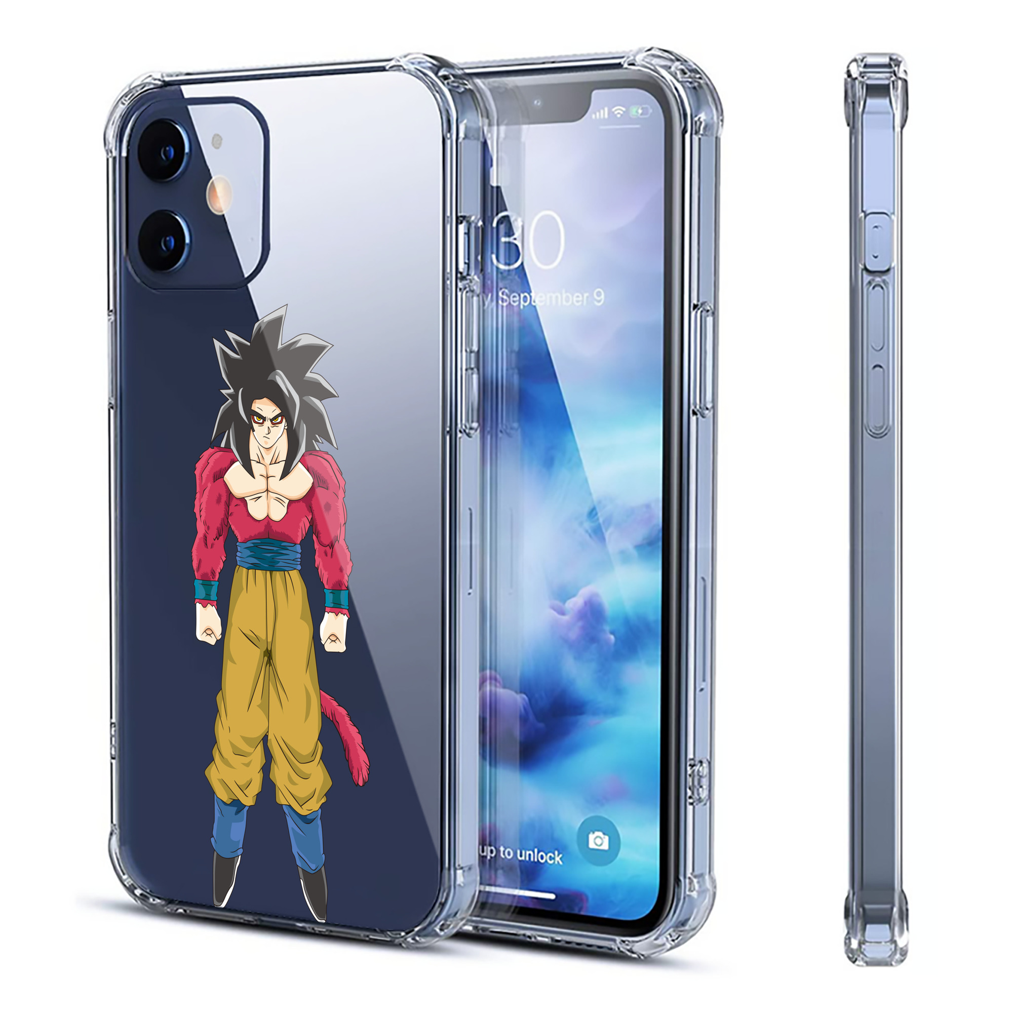 （画像用） ドラゴンボール 孫悟空（そん ごくう）Son Goku カカロット DRAGON BALL Kakarotto 【iPhone 12シリーズ対応】透明スマホケース（クリアソフトケース）